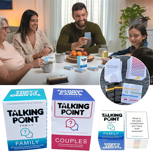 Talking Point Familj Par Samtalsstartare Roliga Frågekort Spel Present Home Edition