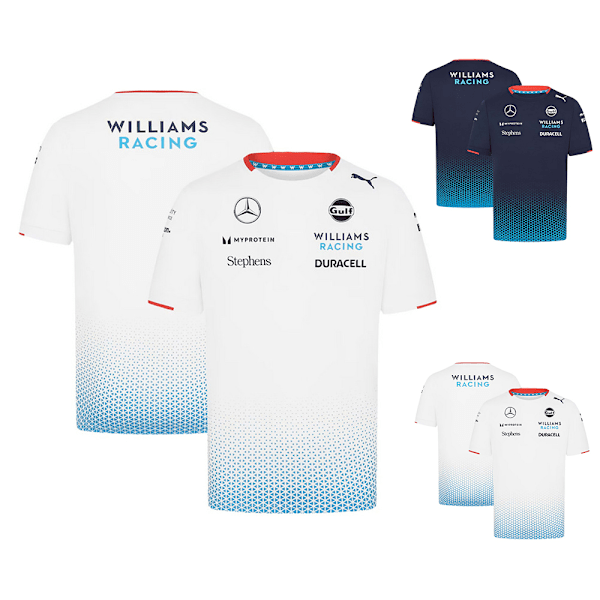 F1 Racing Team Williams Racing T-shirt Herr Kortärmad Fotbollströja Jersey White L