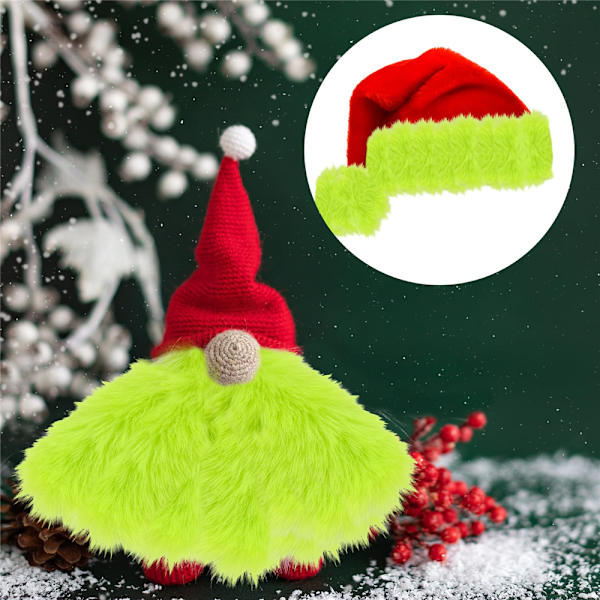 Julklappsskjort i konstgjord päls med band av siden, fluffig kant, Glad Jul-dekoration 5cm*5m