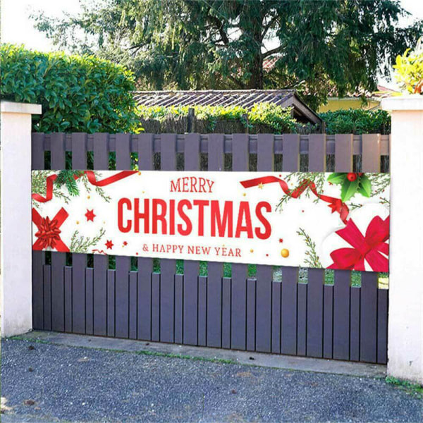 Merry Christmas Outdoor Banner Santa Claus Dekoration Heminredning A