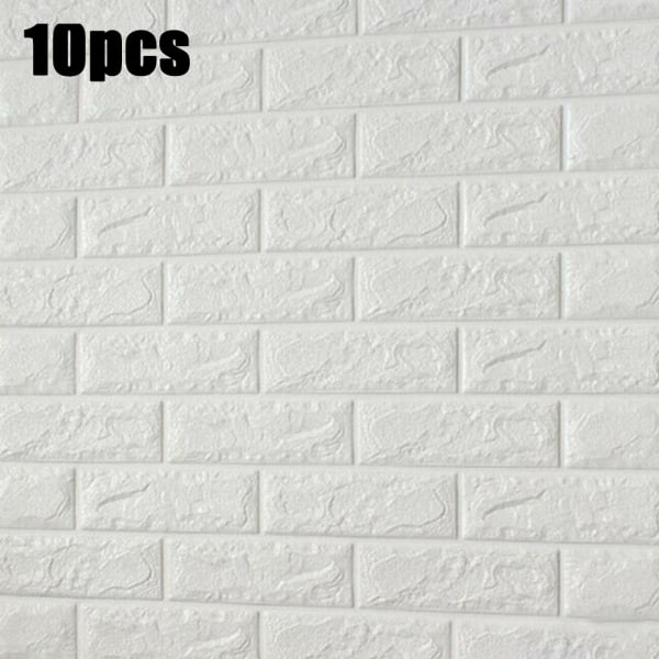 20 st 3D Väggdekaler Självhäftande Tapet Konst Väggpaneler White 20PCS