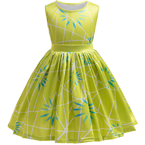 Lasten Tyttö Inside Out Ilo Cosplay Puku Prinsessamekko Halloween Syntymäpäiväjuhlat 140cm