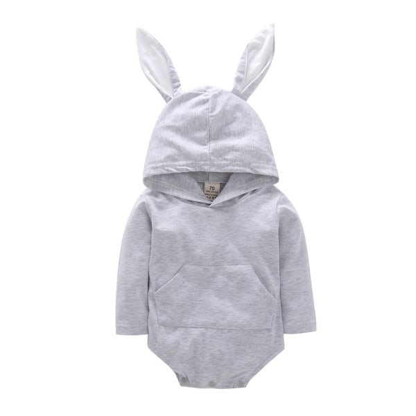 Baby Girl Bunny Jumpsuit Romper Hooded Cute Rabbit Ear Easter 3-6M