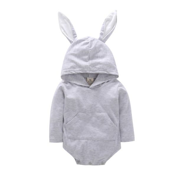 Baby Girl Bunny Jumpsuit Romper Hooded Söt kanin öra påsk 0-3M