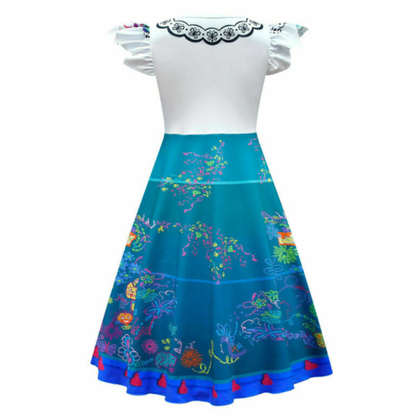 Flicka Prinsessan Encanto Mirabel Kostym Festklänning Födelsedagspresent 120cm