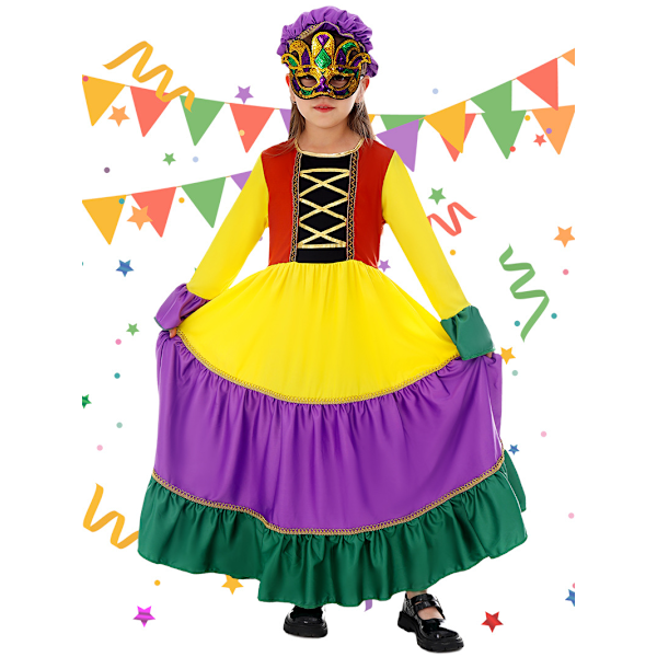 Tutu Klänning för Flickor, Toddler Kids Tulle Festklänningar för Födelsedagskläder Halloween Särskilt Tillfälle 4-11 År M