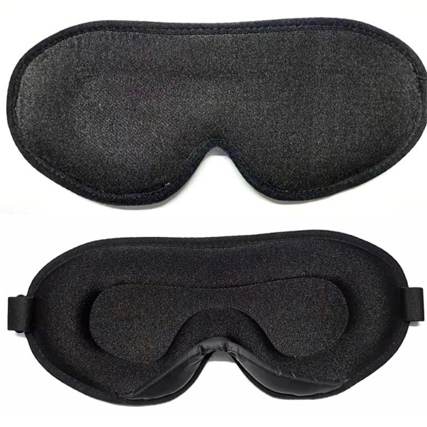 Sleeping Eye Masks 3D Elastisk Memory Foam Blindfold Black Office 003