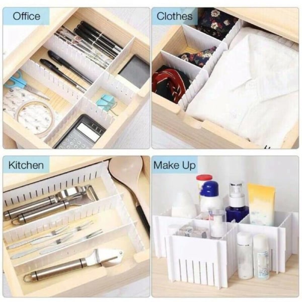 12 st Lådindelare DIY Monteringsbar Förvaringsorganisatör 12Pcs