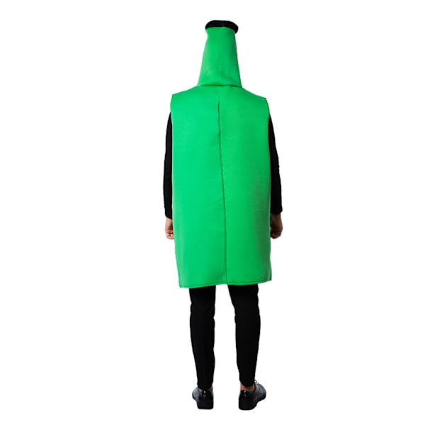 Olutpullopuku miehille ja aikuisille - roolileikki Oktoberfest-asu, hauska Halloween-asu olutpullolla, cosplay-vaatteet One Size