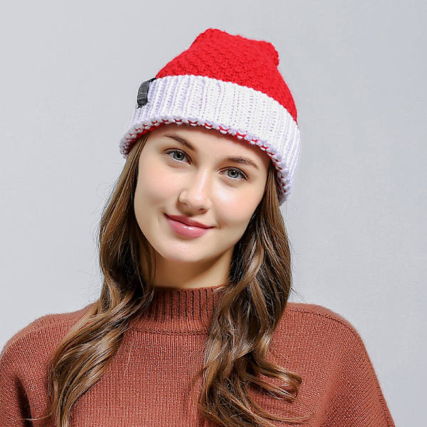 Unisex Jule Strikket Hue Vinter Varm Julemand Julehue