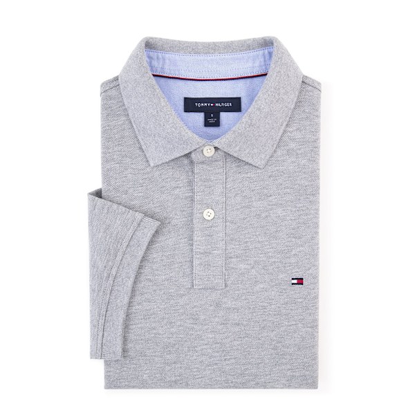 Tommy Herrkläder Tryckt Poloshirt Casual Lös Passform Bekväm Lätt Andningsbar Kortärmad Krage Knappar T-shirt Blus Toppar Grey XL