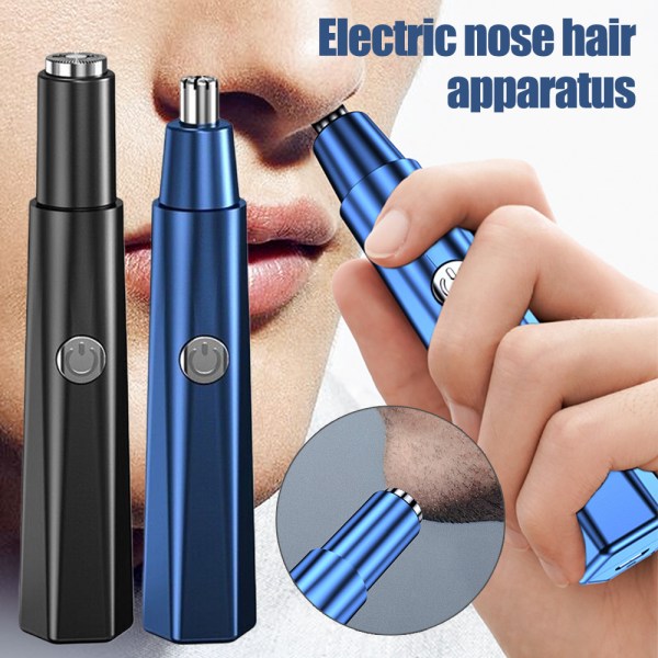 Män Electric Nose Hair Skäggtrimmer Clipper Rakapparat Razor Ta bort black