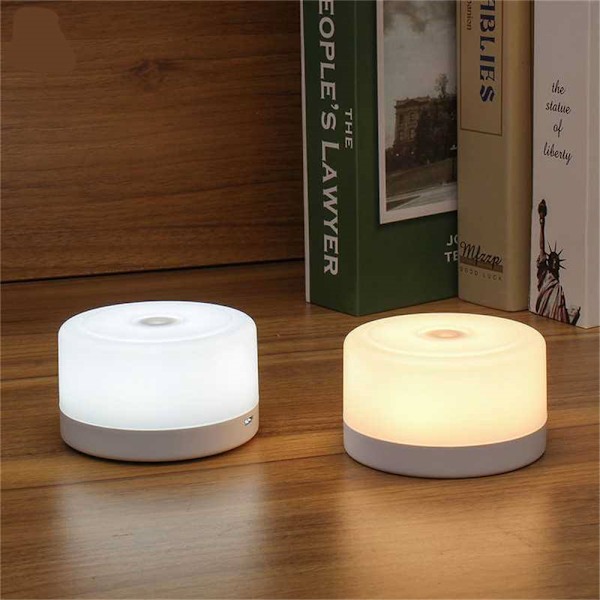LED Trådløs Natlampe Touch Lampe Soveværelse USB Genopladelig cool color