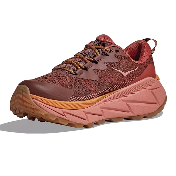 HOKA ONE ONE Skyline Float X Damskor Låg-Topp Vägspringande Träningsskor Stretch-Stickade Vandringsskor Brown Red 36.5