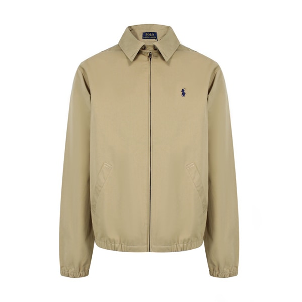 Herrar Zip-Up Motorcykeljacka Höstjacka Långärmad Sportkläder Khaki XL