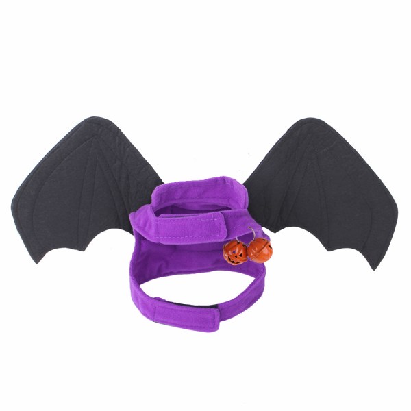 Halloween Black Bat Wings Husdjursdräkt Katter Valpar Husdjurstillbehör Purple M
