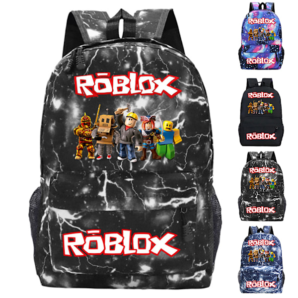 Roblox Spel Ryggsäck Skolväska Barn Cartoon Axelväska Ryggsäck Student Väska B 30*12*42cm