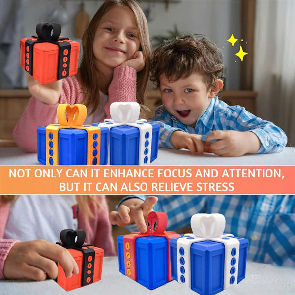 3D-tryckt irriterande presentask med skruvar, irriterande presentask med vridförvaring Black Red