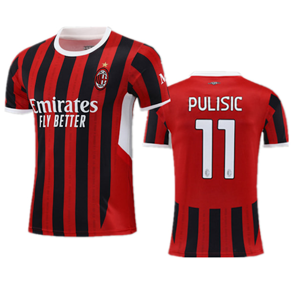 2025 AC Milan Tröjor NO.11 PULISIC Fotbollströja Sport Träning Kortärmad Fotbollstopp för Vuxna Herr Fotbollströja 2XL