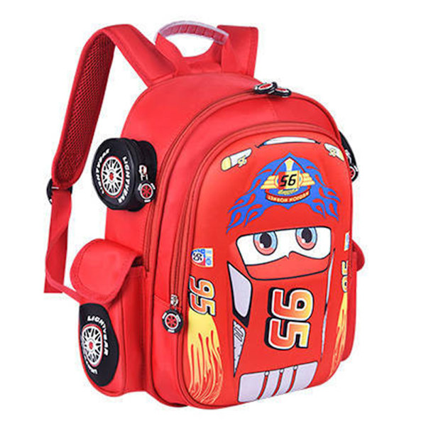 Børne Lightning McQueen Rygsæk Skole Taske Skoletaske Red