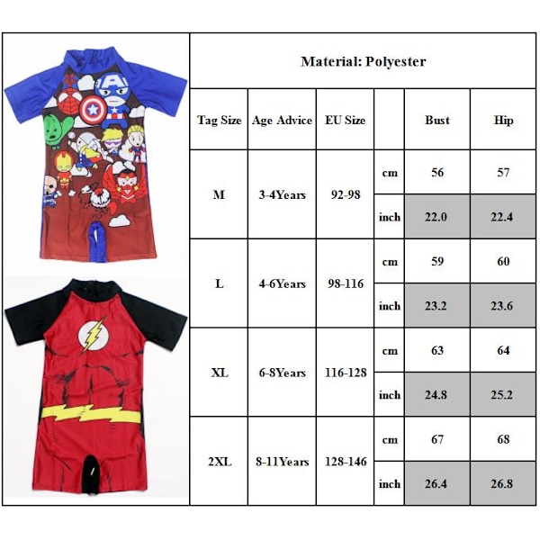Barn Pojkar Avenger Tryck Baddräkt Hel Baddräkt Strand Badkläder #4 XL