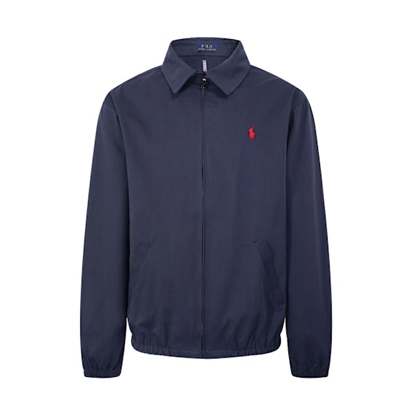 Herrar Zip-Up Motorcykeljacka Höstjacka Långärmad Sportkläder Navy XL