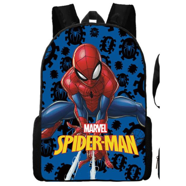 Spider-Man Student Ryggsäck Barn Resväska Skola Väska C