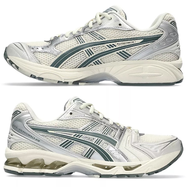 ASICS GEL-Kayano 14 Herrskor Lågprofil Löparskor för Asfalt Off White Silver Gray 40.5