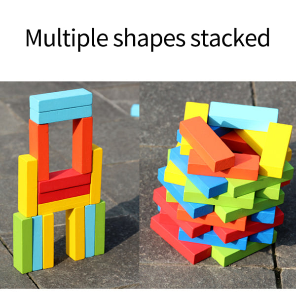 54ST Trä Tumbling Dominoes Familjespel Barnleksakspresenter