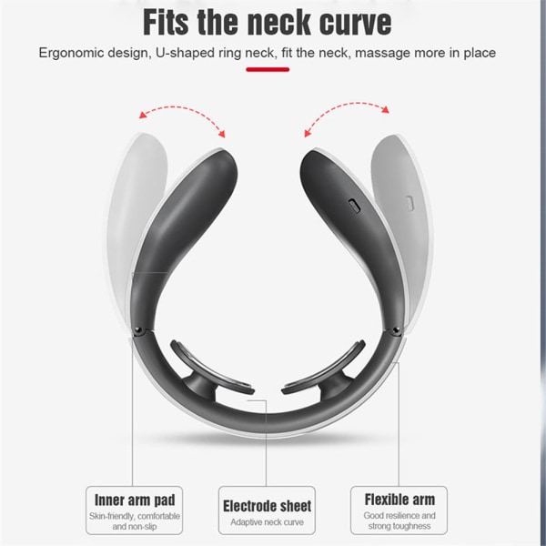 Bärbara elektriska halsmassageapparater för halsen Relax Smärtlindring Battery