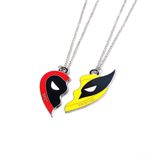 Wolverine Deadpool Nyckelring Halsband Herrar Legering Hänge Cosplay Nyckelringar Present Necklace