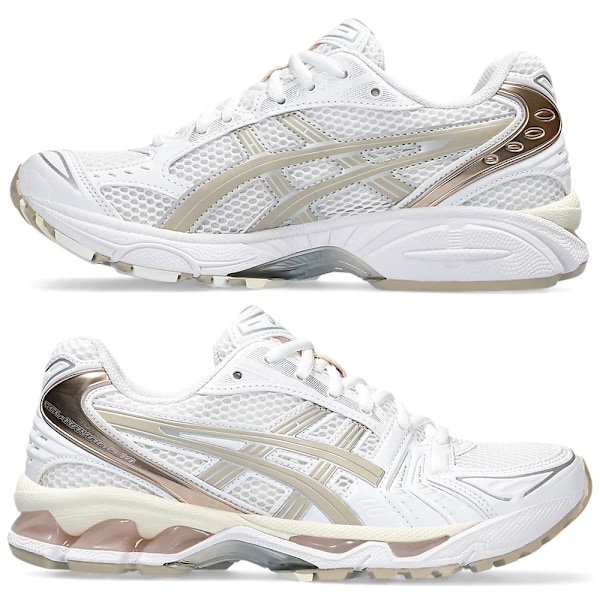 ASICS GEL-Kayano 14 Herrskor Lågprofil Löparskor för Asfalt White Khaki 39.5