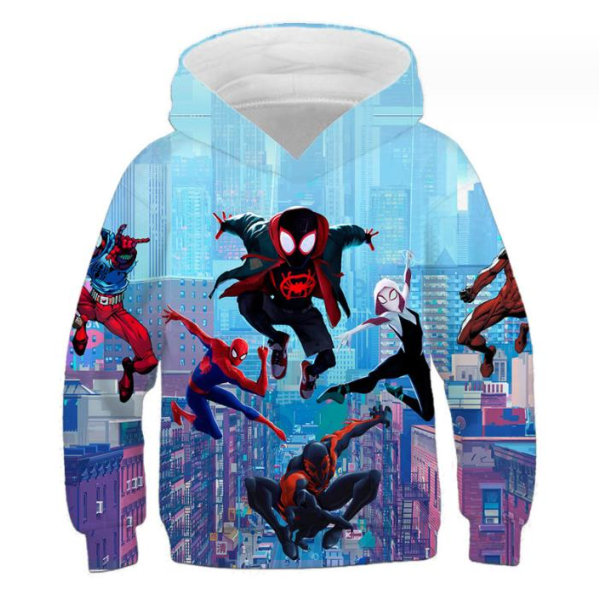 Barntröja 3d Hoodies Bekväma Spider-Man-tröjor A 130cm