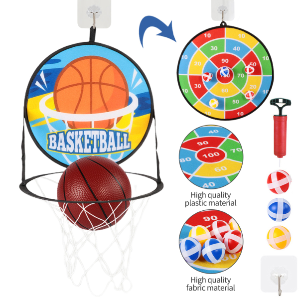Basket Hoop Goal Net Games Set Kids Outdoor Play Sports Gift