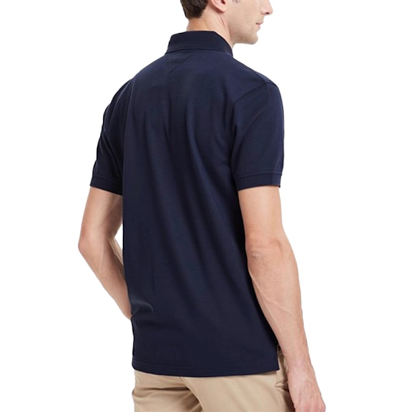 Herrar Mode Tryck Polotröjor Casual Lös Passform Bekväm Lätt Andningsbar Kortärmad Krage Knappar T-shirt Blus Toppar Royal blue L