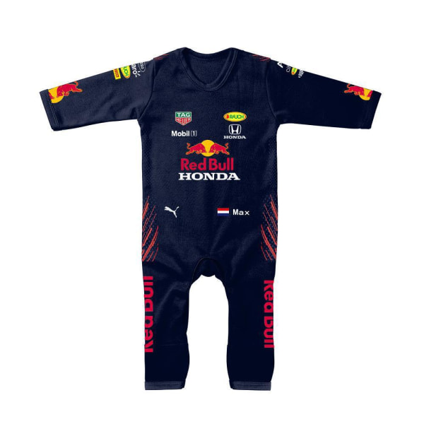 Barn Baby Boys Romper Jumpsuit Långärmad F1 Racing Team Bodysuit Kläder F 12M