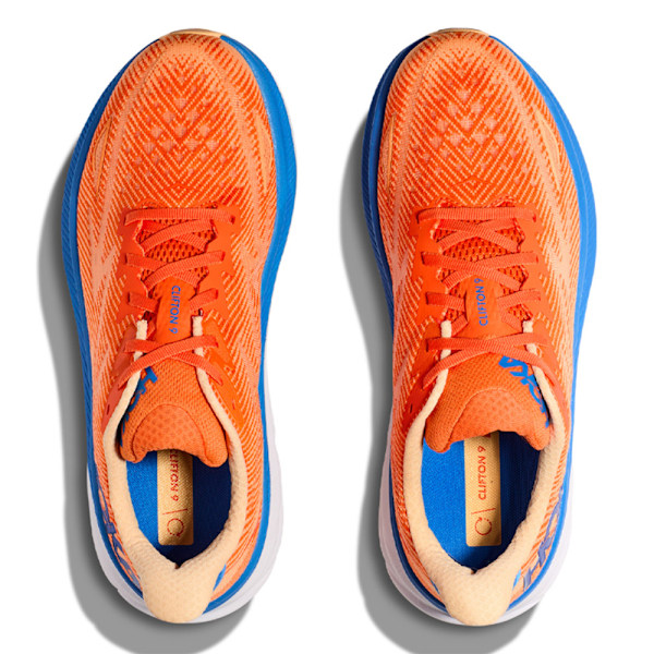 HOKA ONE ONE CLIFTON 9 Herrskor Mesh Låg-Topp Löpningstränare Orange Blue 42.5