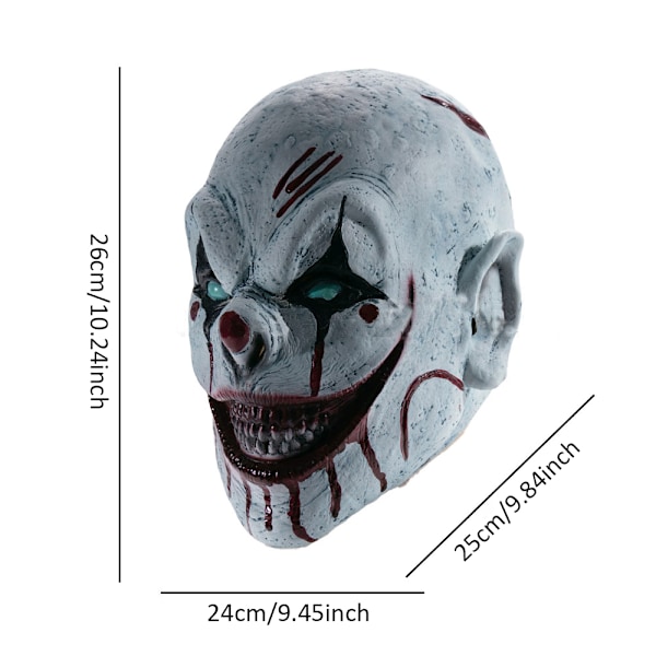 Jack in the Box Läskig Creepy Clown Mask Halloween Cosplay Party Huvudbonad Halloween Mask