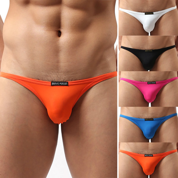 Underkläder för män Badbyxor Låghöjda korta simbyxor orange L