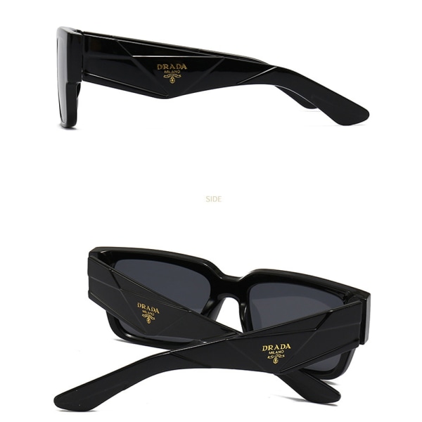 Mode överdimensionerade fyrkantiga solglasögon för kvinnor män Trendiga
