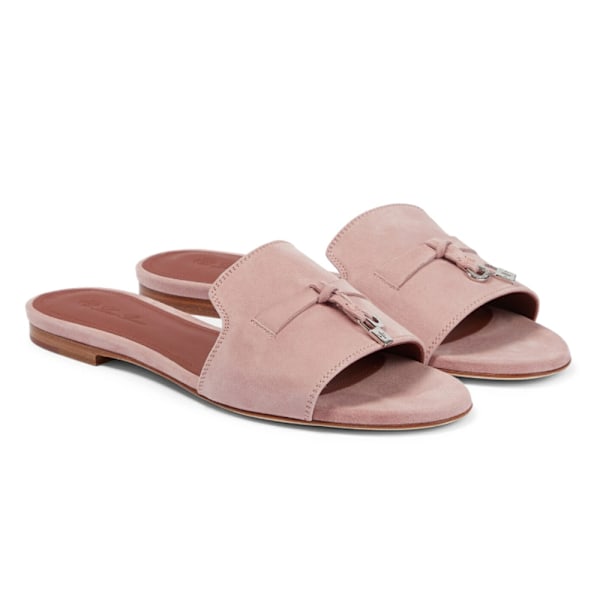 LORO PIANA Summer Charms mockasiner tofflor Pink 40