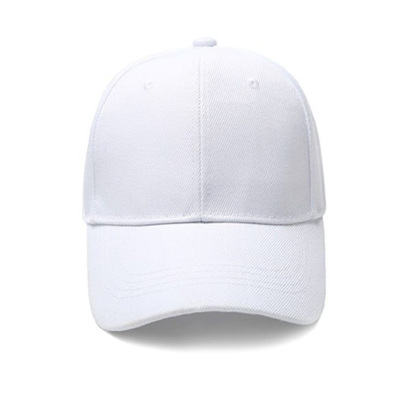 Män Kvinnor Vanlig basebollkeps Unisex cap Hip-Hop Peaked Hat White