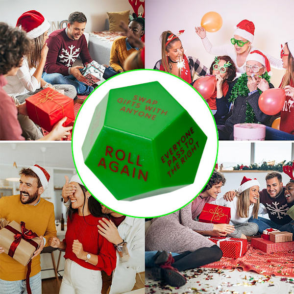 3 * 3 * 3\" Santa Swap Gaveudveksling Terninger Julefest Gaveudvekslingsspil