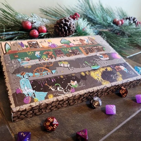 Tärningsadventskalender 2024, för spelare rollspelare, 24 dagars julklappskalender, unika adventskalendrar tärningar för vuxna