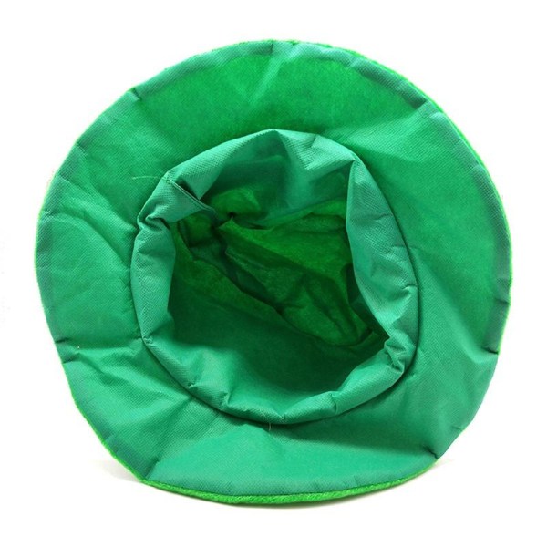 St. Patrick's Day Grön Flanell Leprechaun Rolig Top Hat Party
