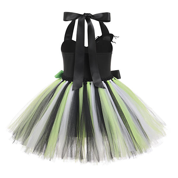 Beetlejuice Barnkläder för Flickor Cosplay Kostym Fancy Dress Halloween Party Outfit Set 5-6T