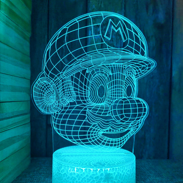 3D LED Super Mario Bordslampa Nattlampa Lampa Touch Switch Present 4323 |  Fyndiq