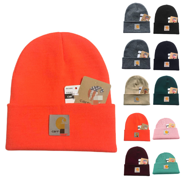 Unisex Stickad Mössa Vintervärmare Utomhus Huvudbonad Skidmössa #5