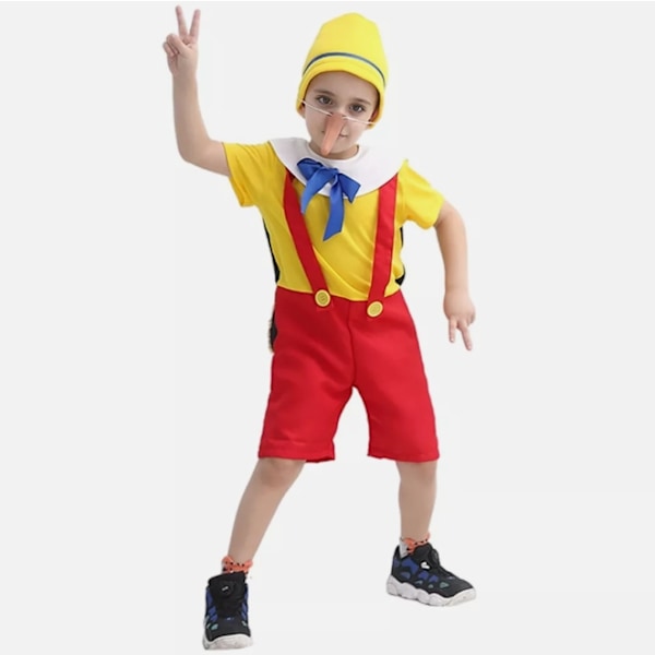 Lasten Pinocchio-asu Karnevaalijuhliin Esitysasut Lasten Hauska Sirkus Pukeutuminen 3-14 vuotta M