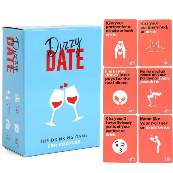 Dizzy Date Kortspel För Par Date Nights Game 100 kort Spel Par Presenter